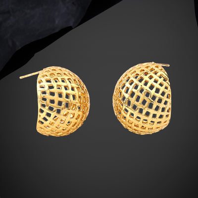 Estele Gold Plated Modern & Trendy Demifine Stud Earrings for Girls and Women