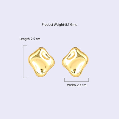 Estele Gold Plated Modern & Fancy Demifine Stud Earrings for Girls and Women