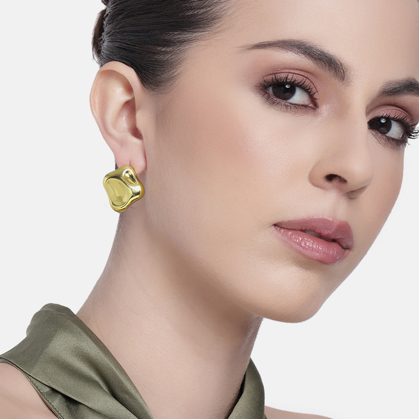 Estele Gold Plated Modern & Fancy Demifine Stud Earrings for Girls and Women