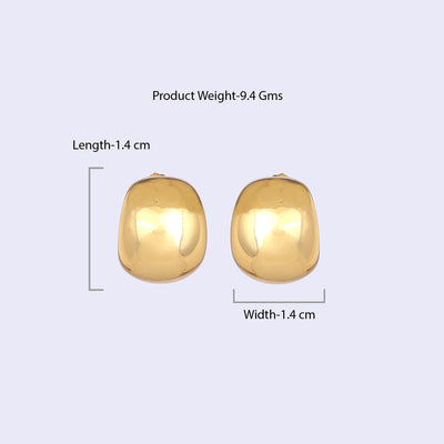 Estele Gold Plated Fashionable Demifine Statement Stud Earrings for Girls and Women