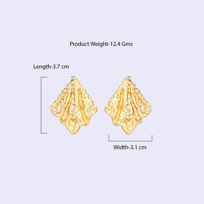 Estele Gold Plated Modern Fashionable & Fancy Demifine Stud Earrings for Girls and women