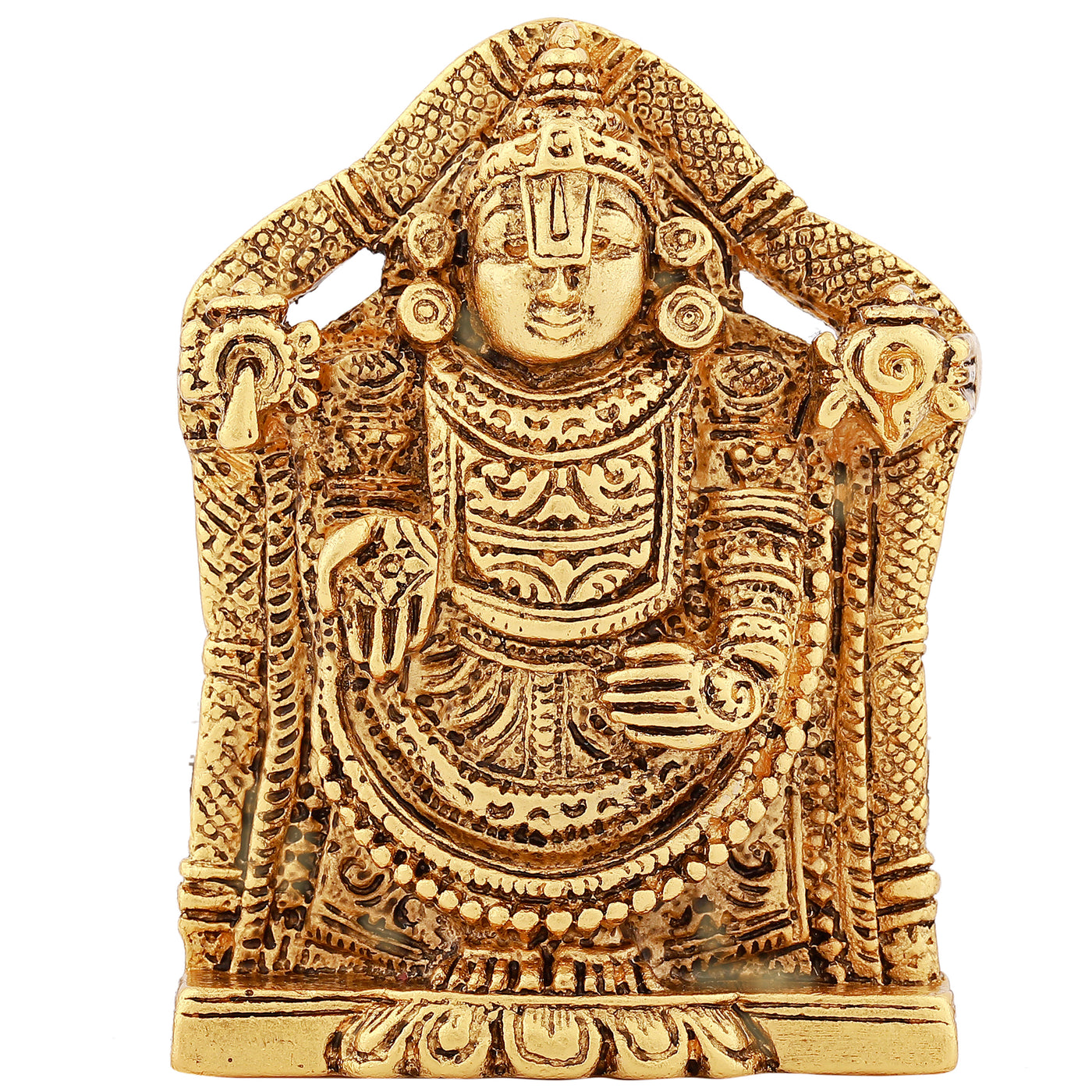 Estele Gold Plated Lord Venkateshwara (Tirupati Balaji) Idol