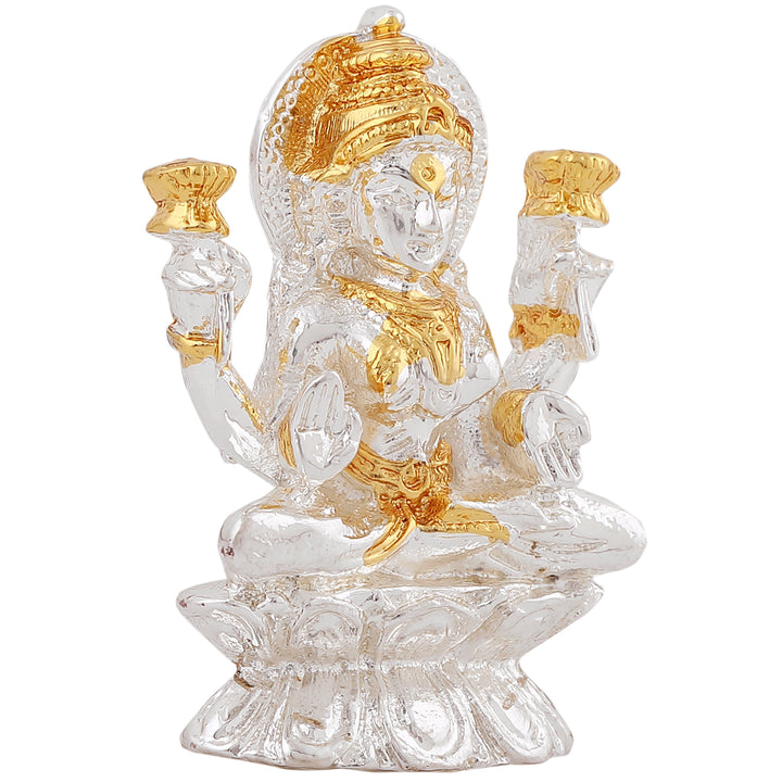 Estele Gold & Rhodium Plated Goddess Lakshmi Ji Idol (03T)