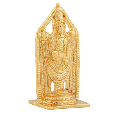 Estele Gold Plated Lord Venkateshwara (Tirupathi Balaji) Idol (BG)