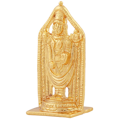 Estele Gold Plated Lord Venkateshwara (Tirupathi Balaji) Idol (BG)
