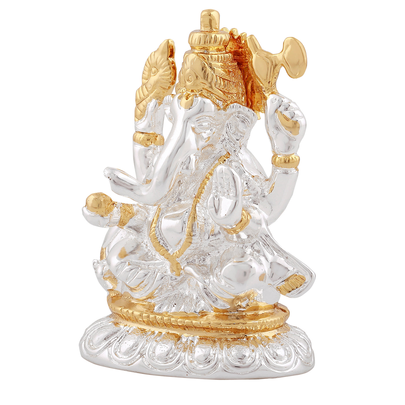 Estele Gold & Rhodium Plated Lord Ganesh Idol (21T)