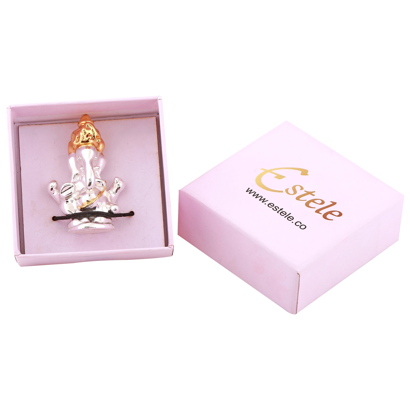 Estele Gold & Rhodium Plated Holy Ganesh Idol (2TN)