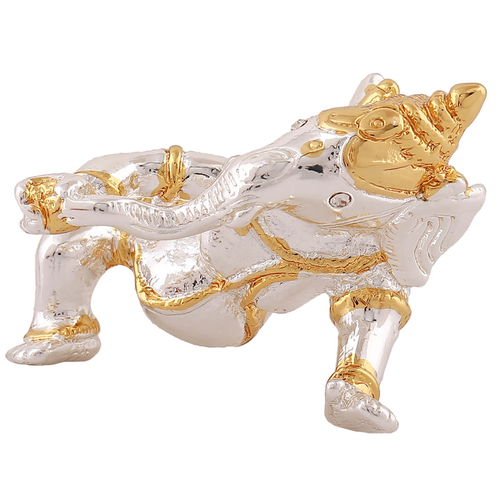 Estele Gold & Rhodium Plated Bal Ganesha Idol (2TN)