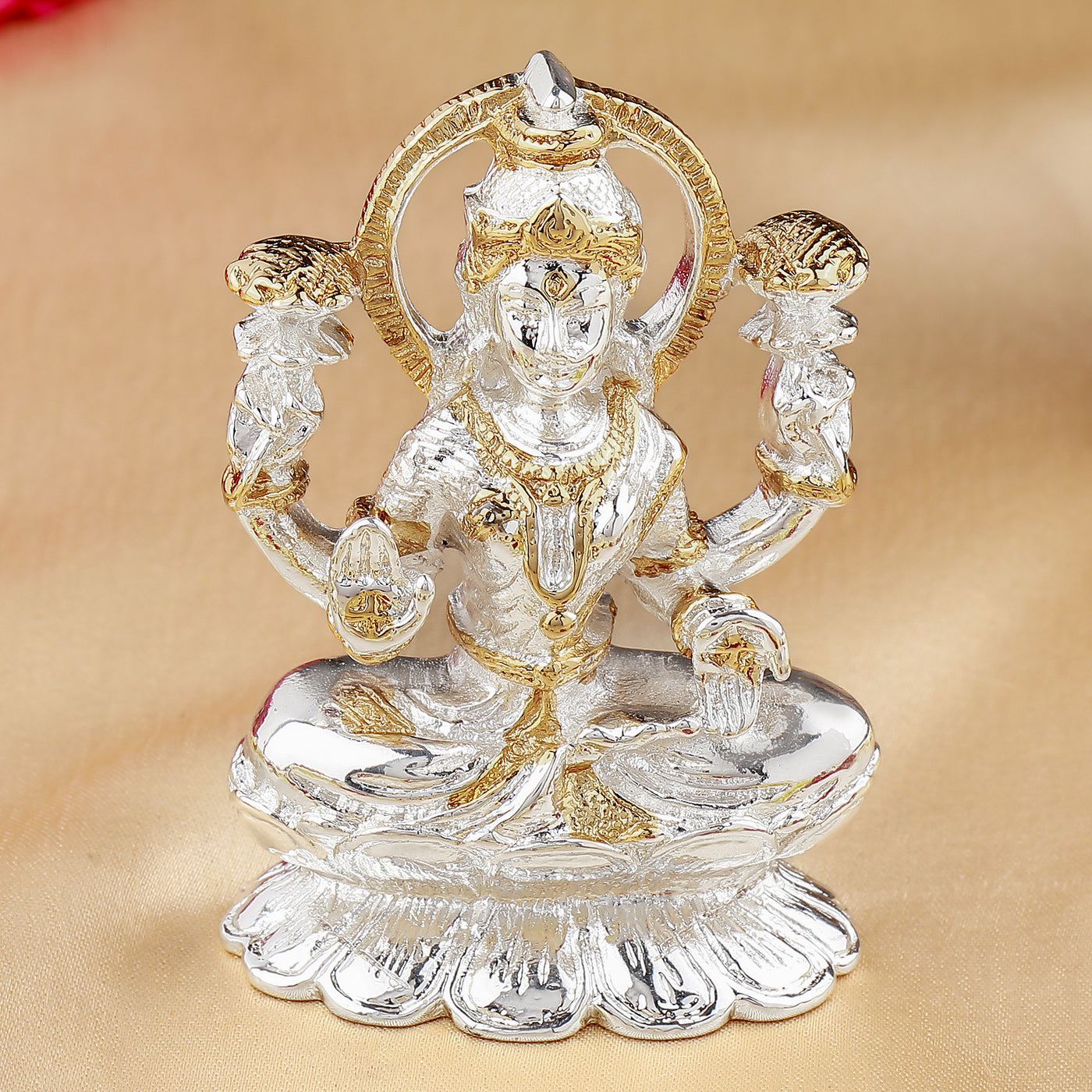 Estele Gold & Rhodium Plated Goddess Lakshmi JI Idol (04T)