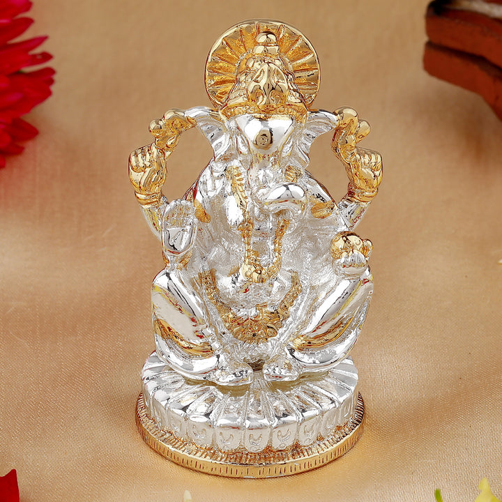 Estele Gold & Rhodium Plated Lord Ganesh Idol (2TN) 30T