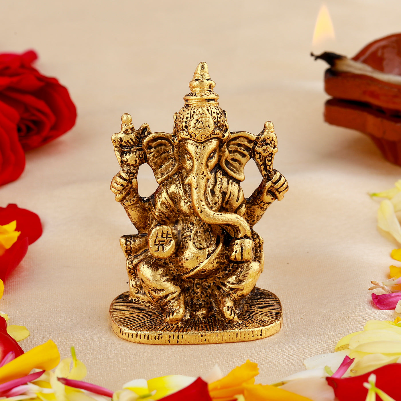 Estele Gold Plated Holy Ganesh Idol (DGA)