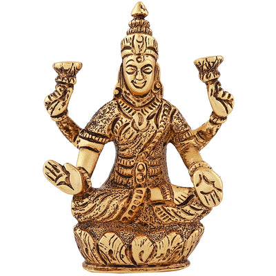 Estele Gold Plated Goddess Lakshmi Ji Idol (LAX-02-DGA DEITY)