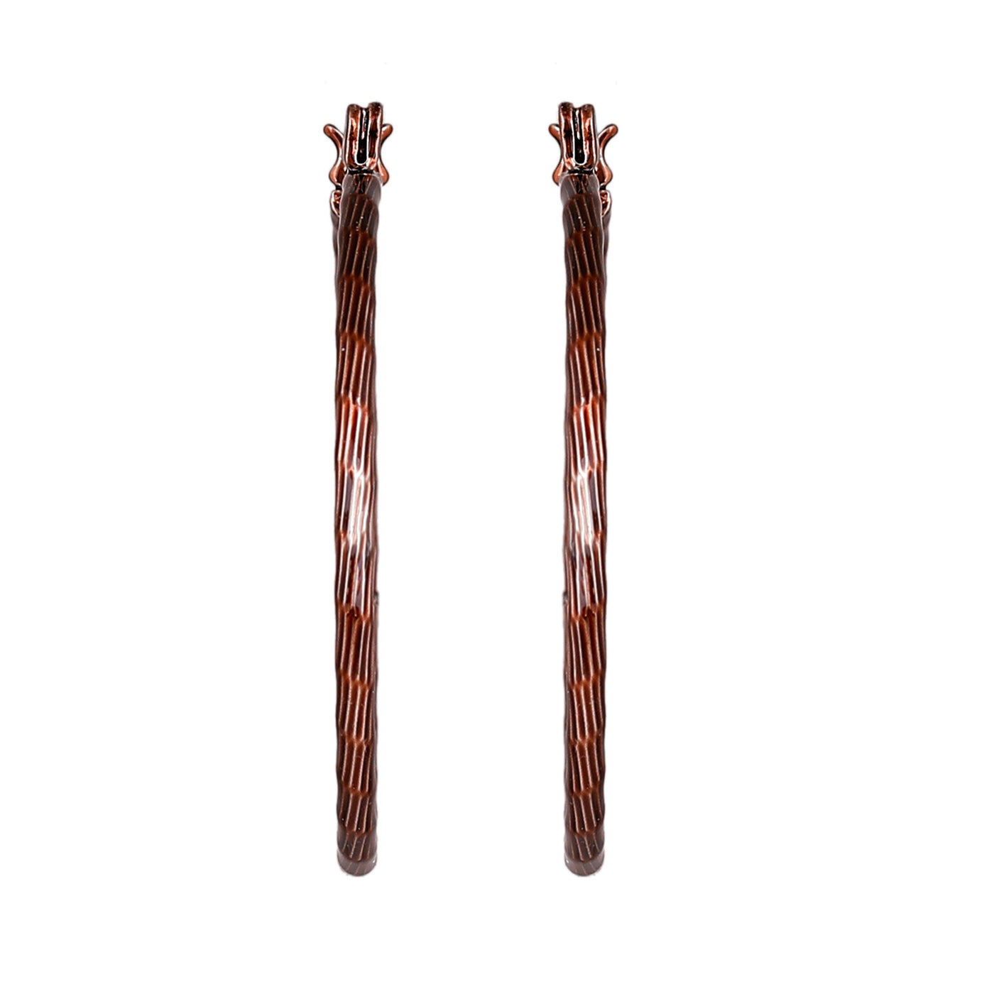 Estele Chocolate Brown Plated Alluring Circular Hoop Earrings for Women