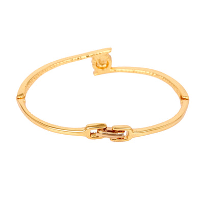 Estele gold plated Single Diamond Sophisticated Bracelet for Women