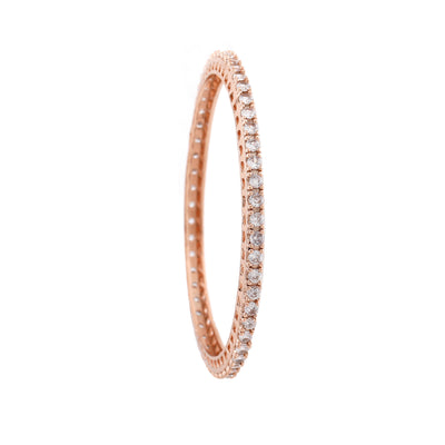 Estele Rose Gold Plated CZ Gorgeous Bangles for Women