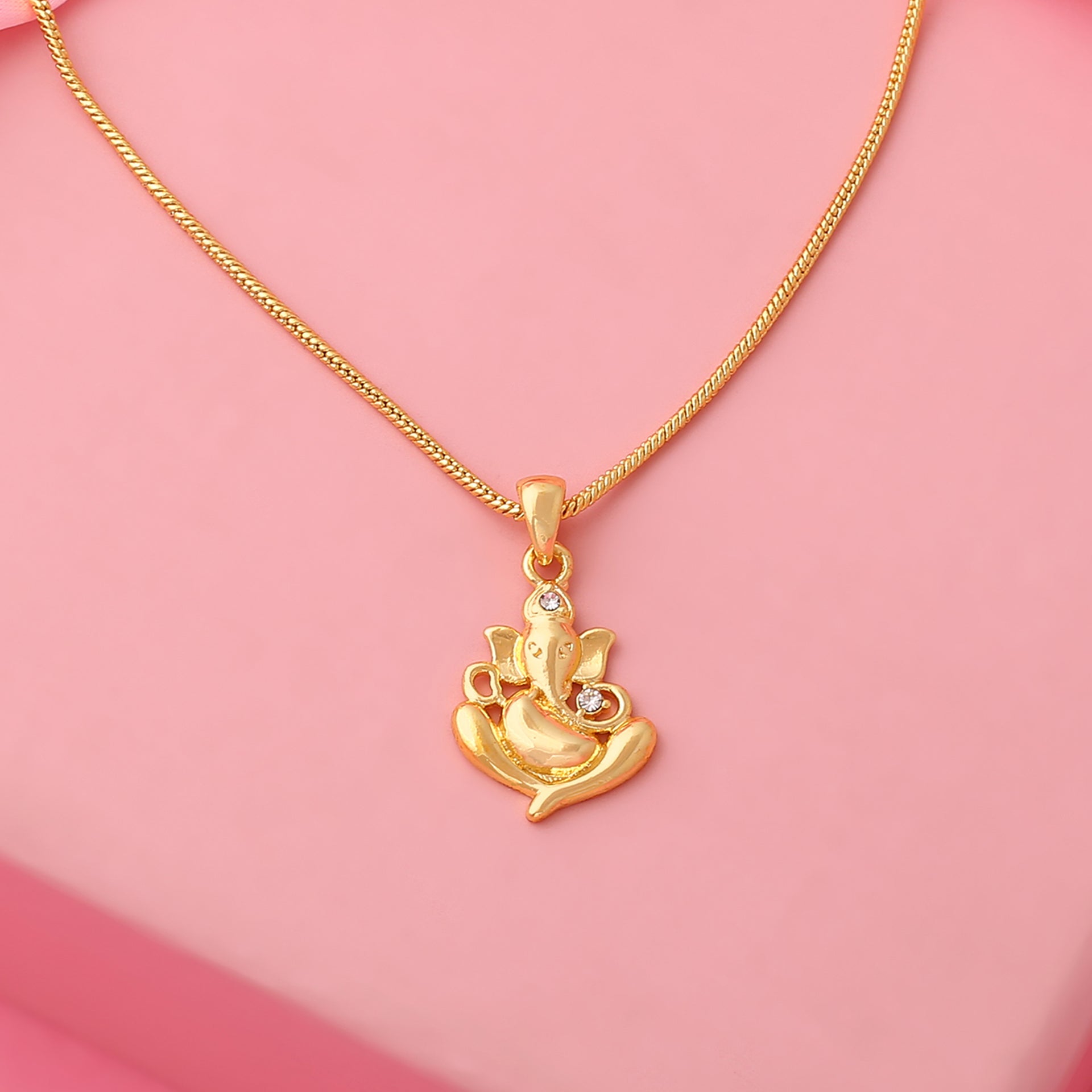 Gold Ganesh Pendant With Price Buy Estele Gold Tone Plated Ganesh