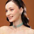 Mint Blue Choker Necklace Set