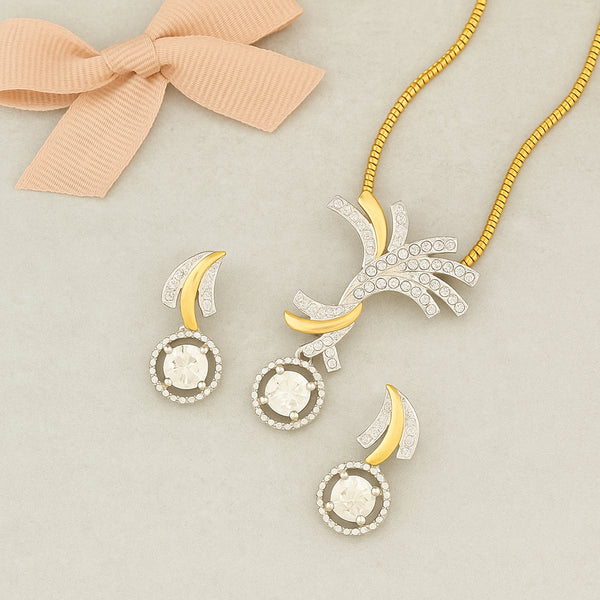 Sparkling Crystal Pendant Set