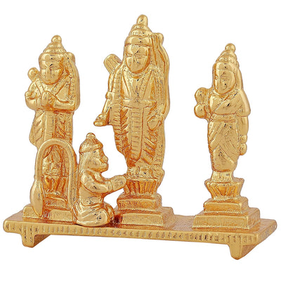 Estele Gold Plated Spiritual Ram Darbar|God Ram,Laxman,Sita & Hanuman Idol for Home/Car Decor.