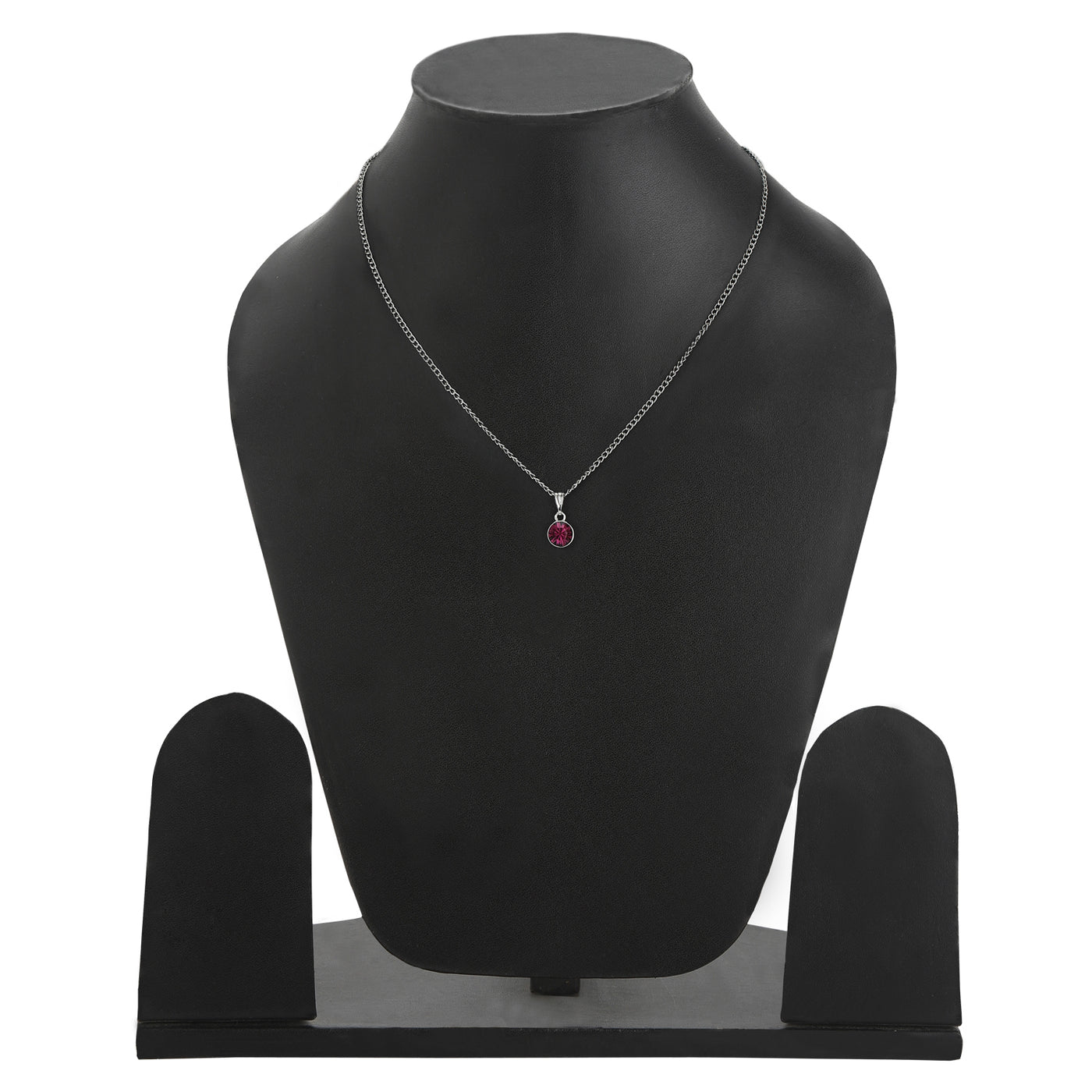 Estele - Rhodium Amethyst Pendant with Austrian Crystal for Women / Girls