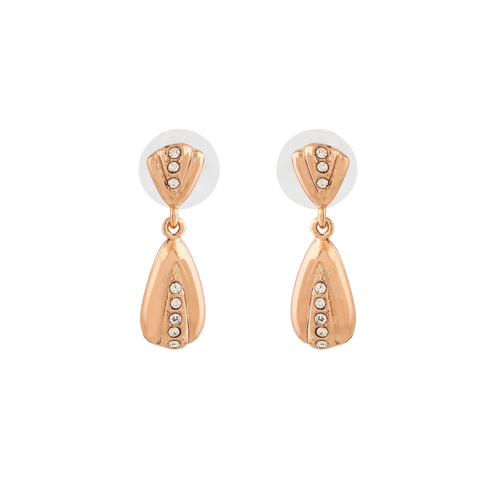 Estele Rose Gold Plated Trendy Classic Necklace set with Austrian Crystals for Women