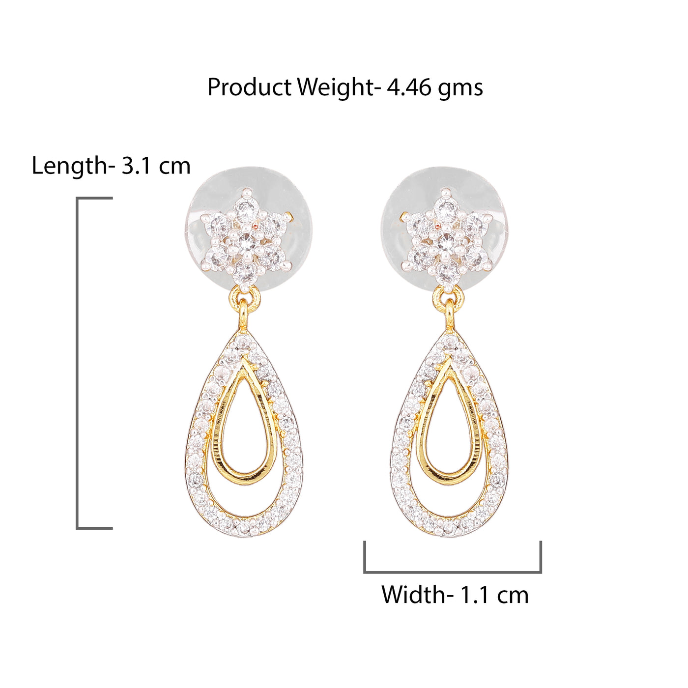 Drop Earrings With AD stones For Womens