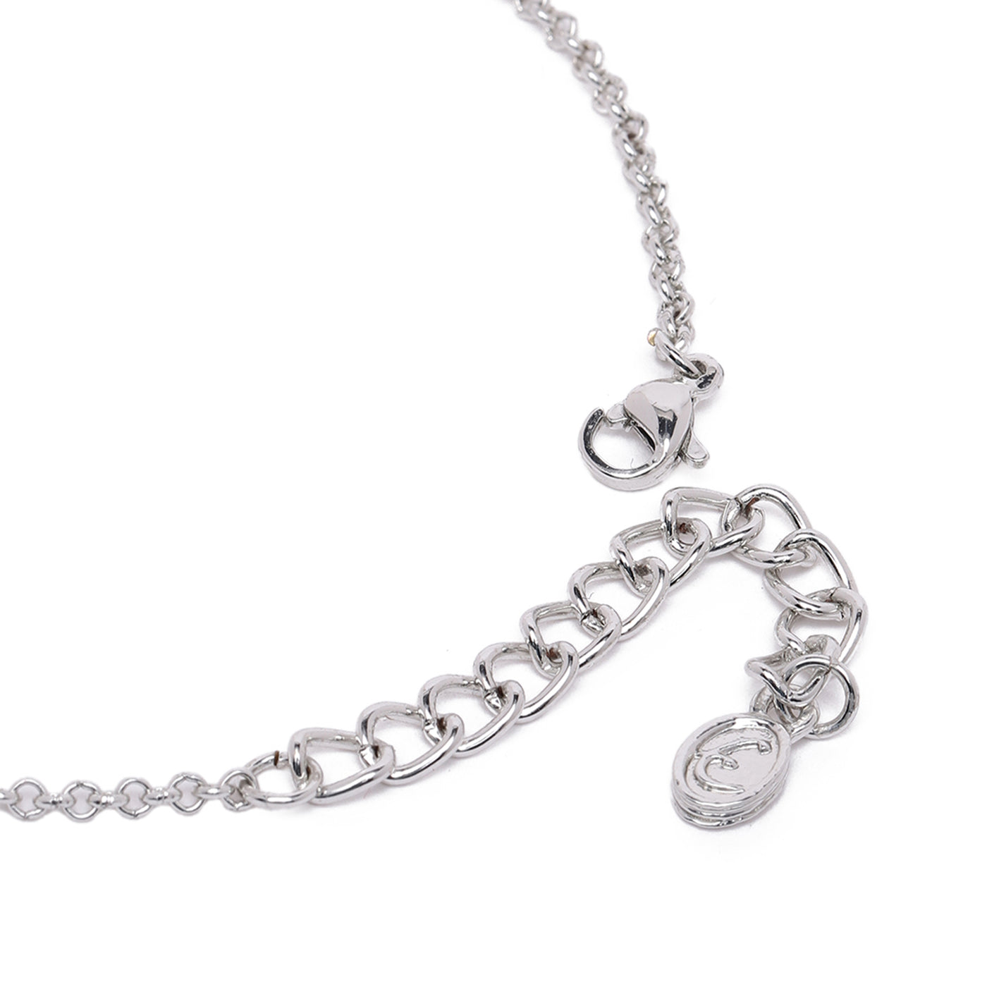 Estele Valentine Special – Floral-Inspired Rhodium-Plated American Diamond Necklace Set for Women – Lightweight, Timeless Elegance