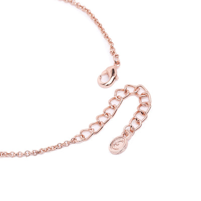 Estele Valentine Special – Exclusive Rosegold-Plated White American Diamond Necklace Set for Women – Lightweight & Sparkling Elegance