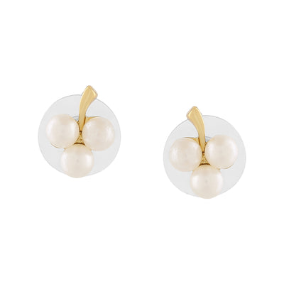 Estele Valentines Day Gift Pearl Stud Earrings Combo For Girls & Women