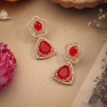Samriddhi Ruby CZ Hasli Drop Earrings