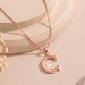 Estele - Charm C Rosegold plated Pendant