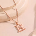 Rosegold Alphabet R Charm Pendant