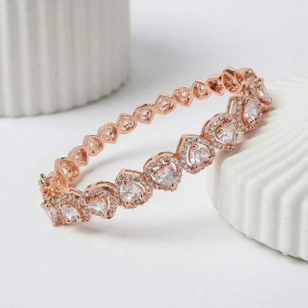 Heart CZ Kada Bracelet