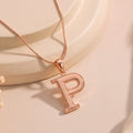 Rosegold Alphabet P Charm Pendant
