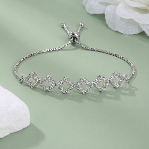 Clover CZ Chain Bracelet