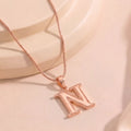 Rosegold “N” Charm Pendant