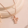 Estele Rosegold Plated "F" Letter Charm Pendant for Women / Girls
