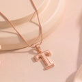 Estele - Charm "T" Rosegold plated Pendant
