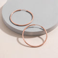 Rose Gold Trendy Hoop Earrings