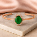 Emerald AD Rosegold Cuff Bracelet