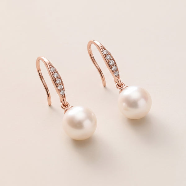 Pearl Drop Crystal Earrings