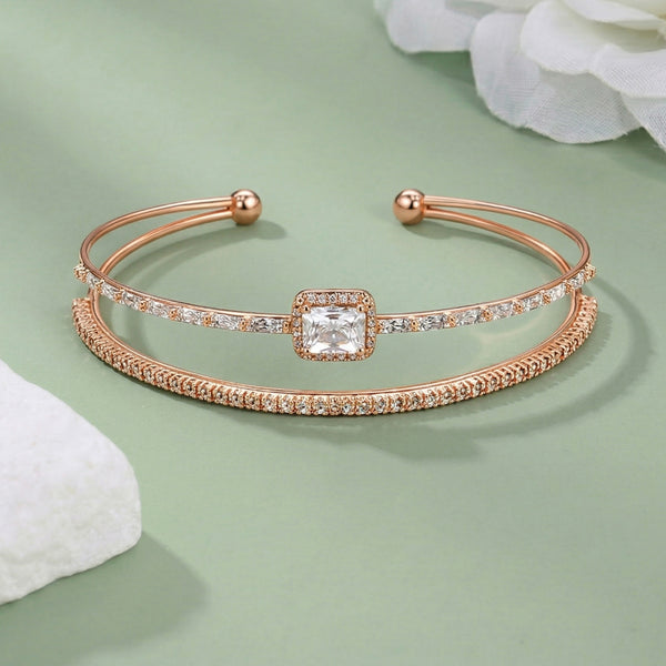 Rose Gold Crystal Adjustable Bracelet