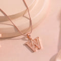 Estele - Charm "W" Rosegold plated Pendant