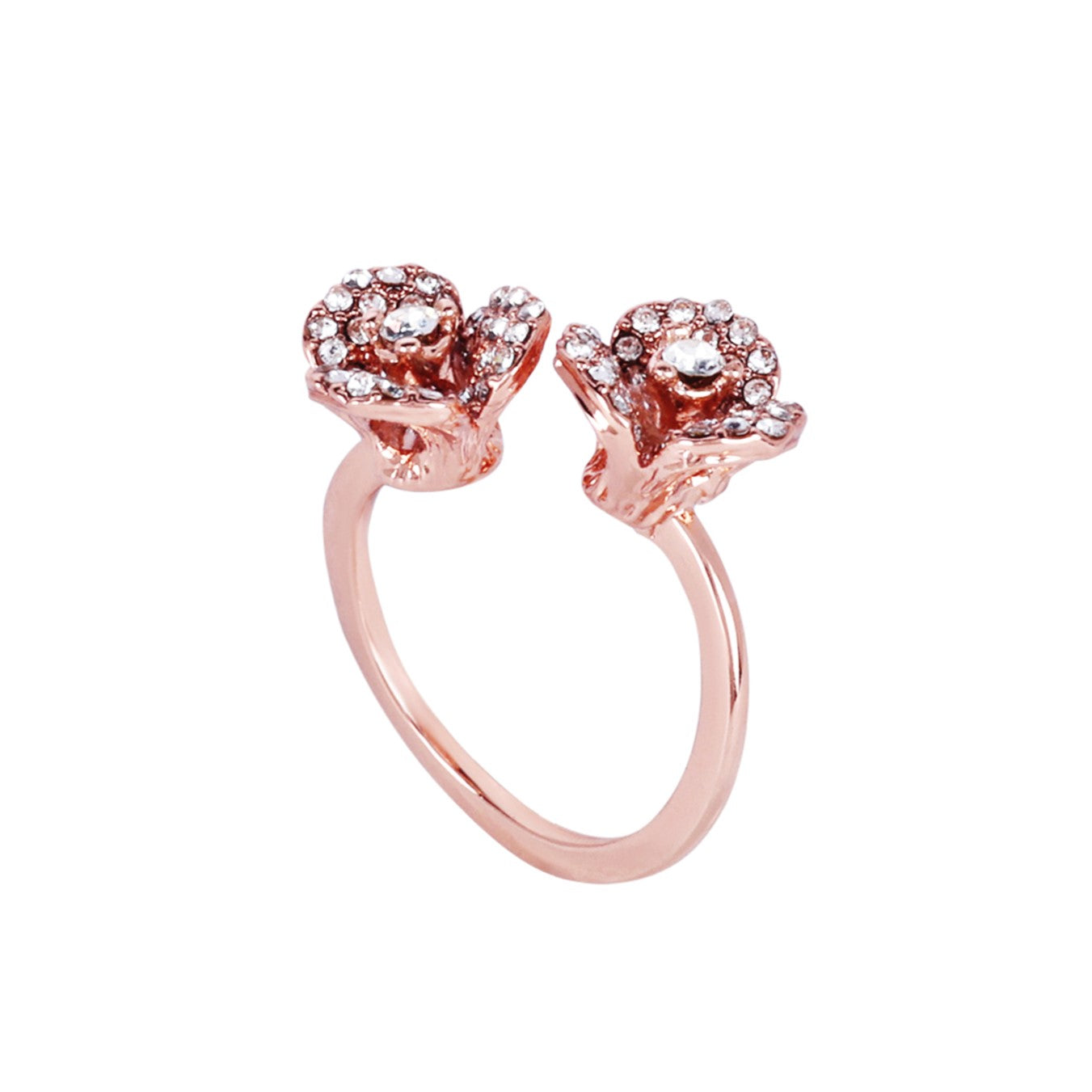 Estele Valentine ROSE Special Modern Rose Motif Flexible Finger Ring for Women: Lightweight Adjustable Design with Floral Charm Stylish & Comfortable Fit