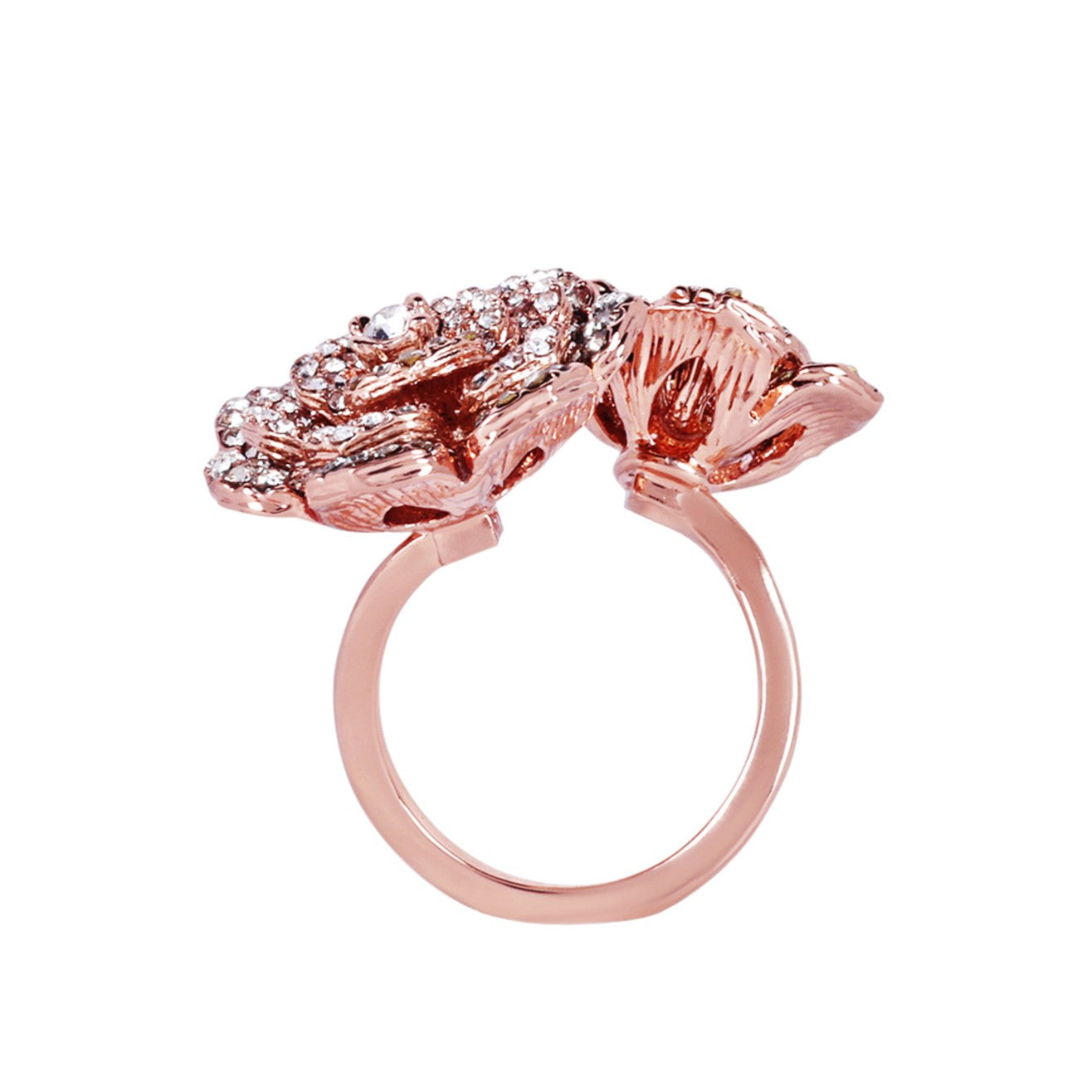 Estele Valentine ROSE Special â€“ Lightweight Adjustable Rose Finger Ring: Flexible & Stylish Rosegold Plated Jewelry for Women â€“ Perfect Blend of Comfort & Fashion