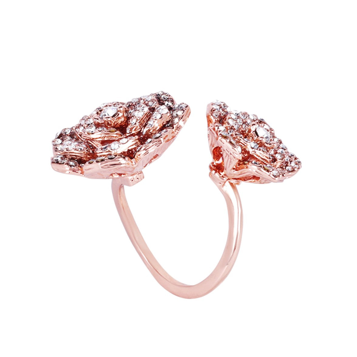 Estele Valentine ROSE Special Lightweight Adjustable Rose Finger Ring: Flexible & Stylish Rosegold Plated Jewelry for Women Perfect Blend of Comfort & Fashion