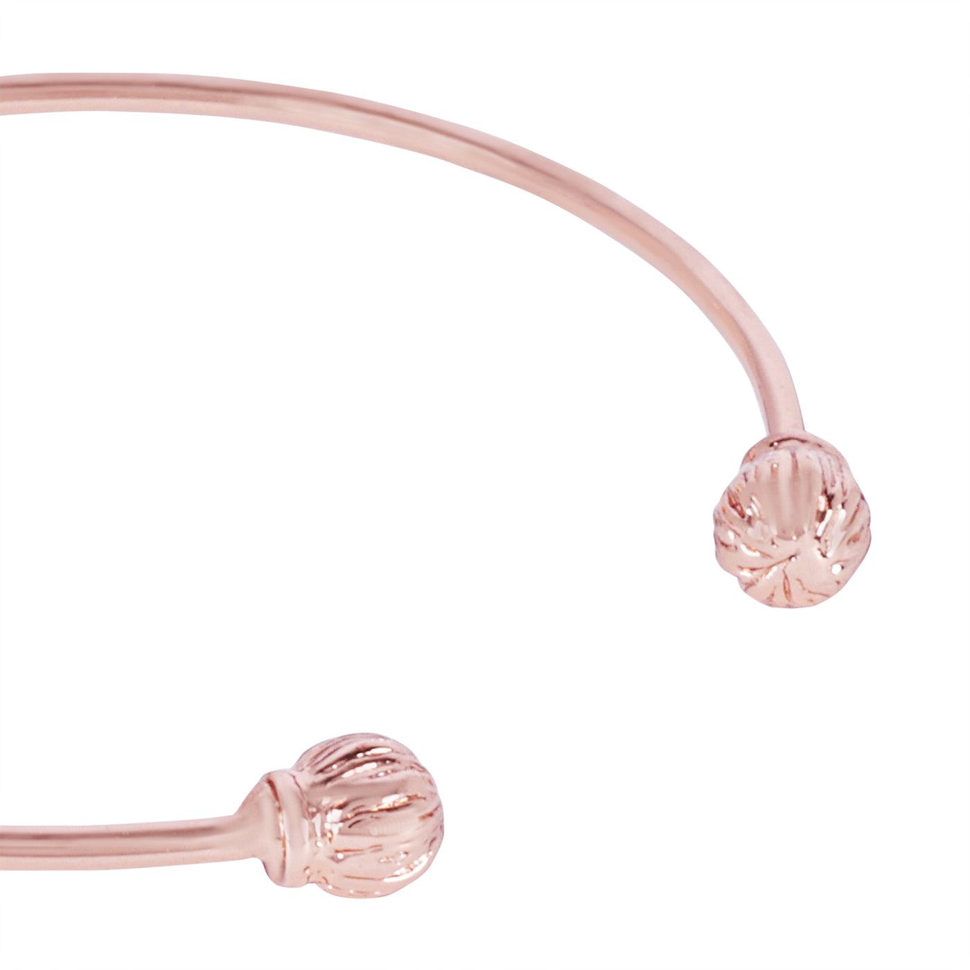 Estele Valentine ROSE Special Modern Rose Motif Cuff Bracelet: Stylish Rosegold Plated with Floral Detailing A Fashionable Statement for Women