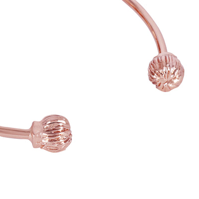 Estele Valentine ROSE Special Premium Rosegold Plated Rose Motif Cuff Bracelet: Timeless Floral Design for Women Perfect Jewelry for Parties & Celebrations