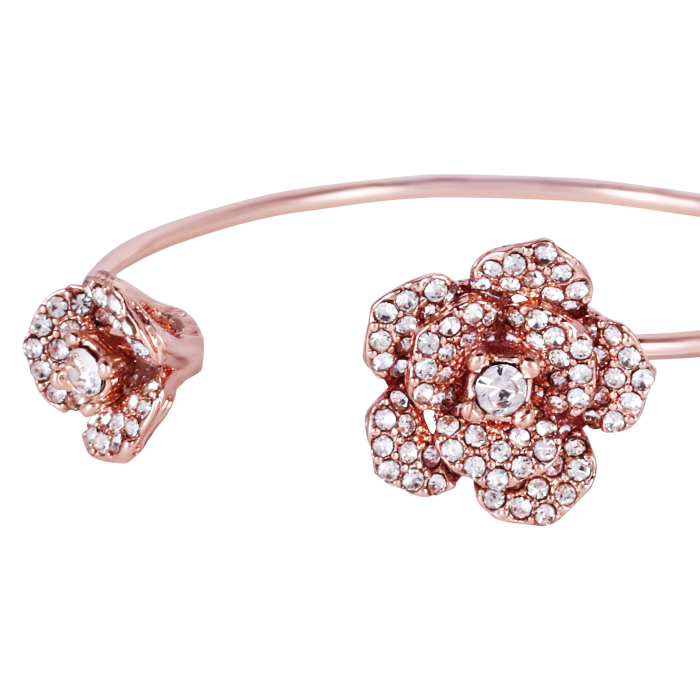 Estele Valentine ROSE Special Stunning Floral Rose Design Cuff Bracelet with Premium Rosegold Finish Jewelry for Women A Timeless Piece for All Occasions