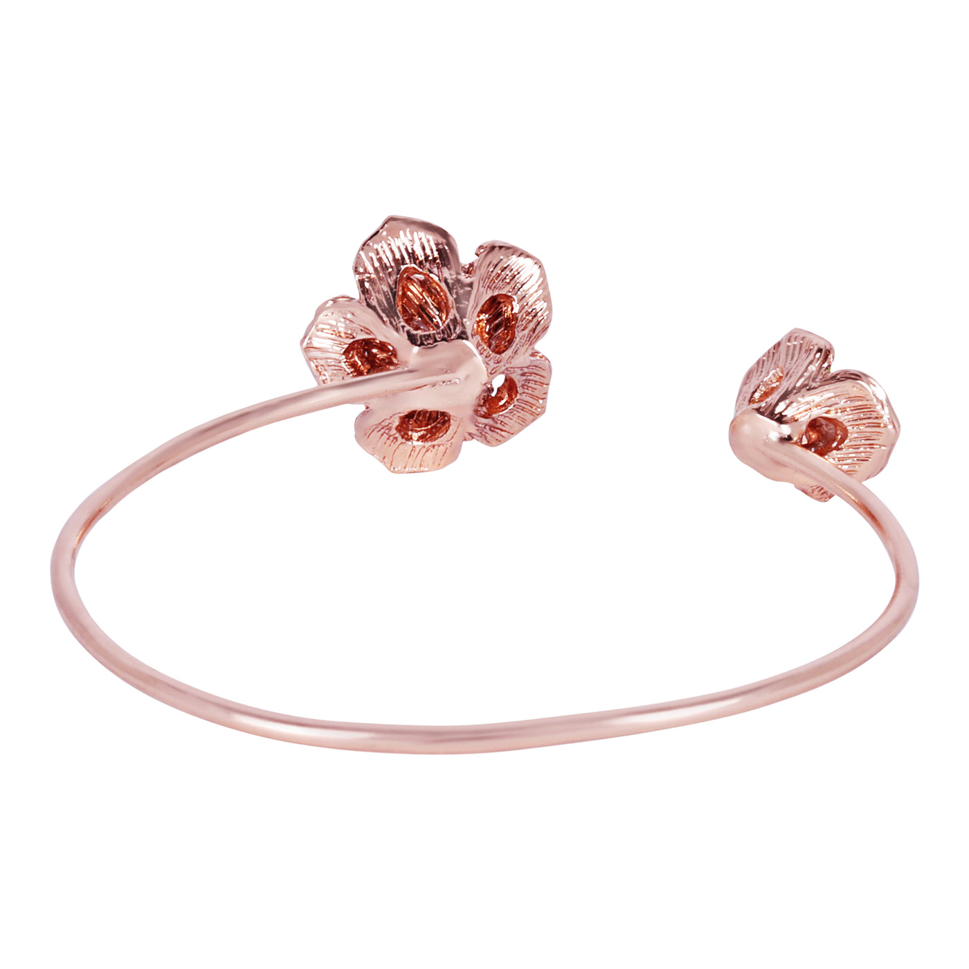 Estele Valentine ROSE Special Stunning Floral Rose Design Cuff Bracelet with Premium Rosegold Finish Jewelry for Women A Timeless Piece for All Occasions